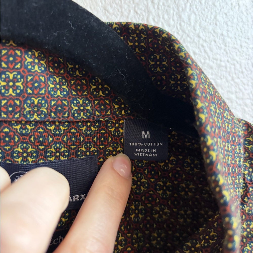 Hart Schaffner Marx Multicolor Patterned Shirt Me… - image 4